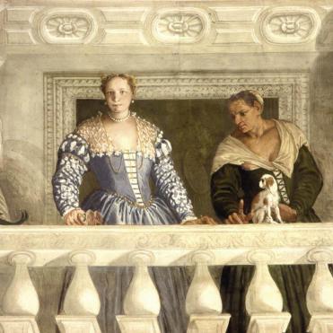 Villa Barbaro, Maser - the lady of the house and her maid servant - Veronese c. 1560