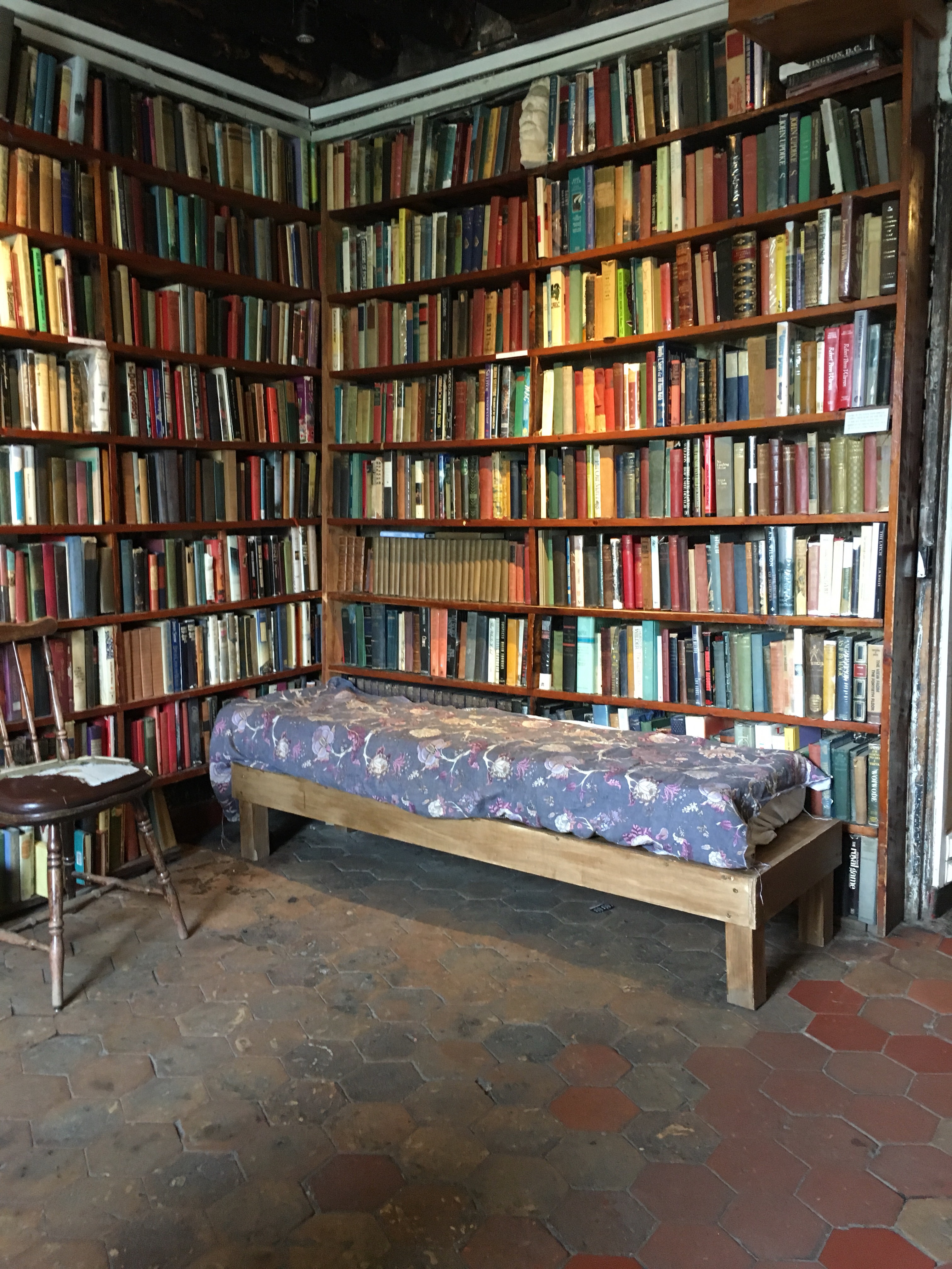 Shakespeare & Co, Paris - visitors can sleep with the books